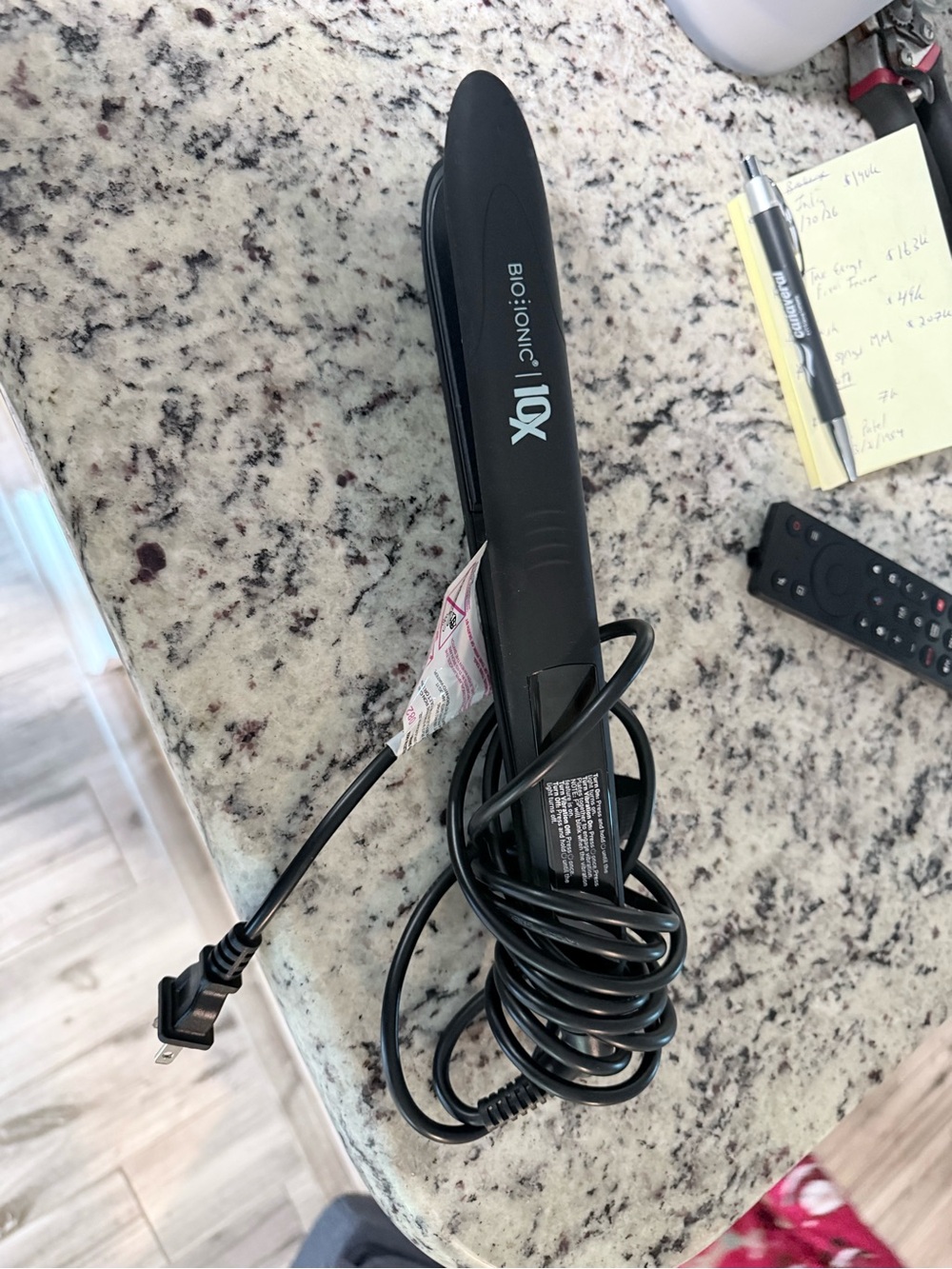 Bio Ionic 10X Black Ceramic Hair Straightener - Professional Women’s Hair Tool